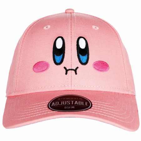 Kirby Big Face Embroidered Pre-Curved Snapback Hat