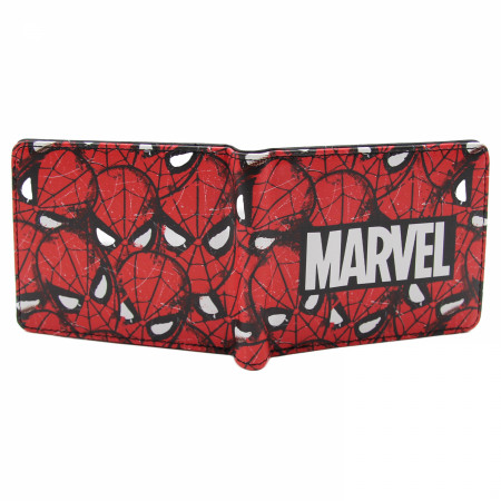 Spider-Man Mask Collage Bifold Wallet