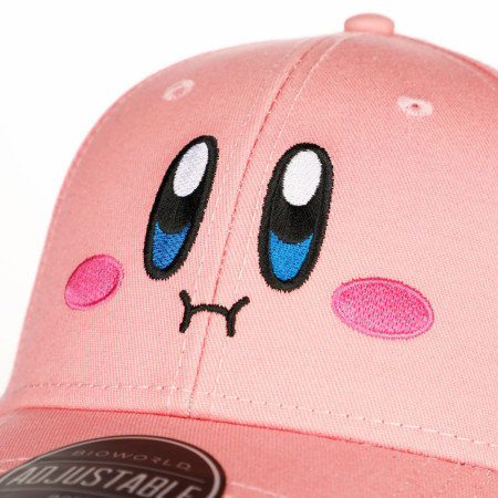 Kirby Big Face Embroidered Pre-Curved Snapback Hat