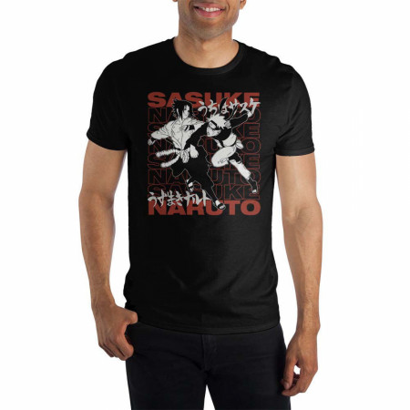 Naruto Shippuden Uzumaki Naruto & Uchiha Sasuke Clash T-Shirt