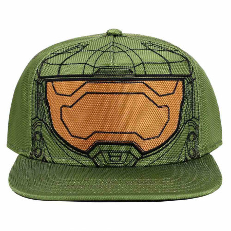 Halo Infinite Master Chief Helmet Flat Bill Snapback Hat