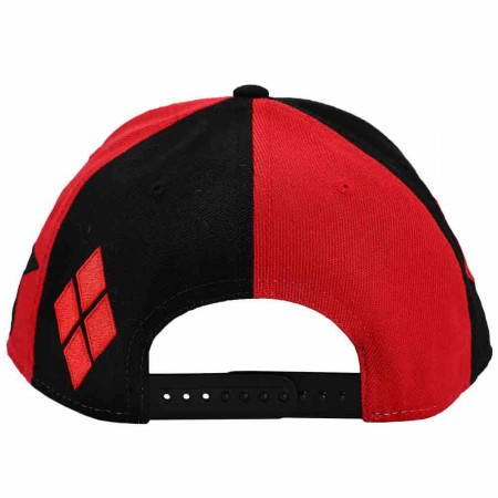 DC Comics The Suicide Squad Harley Quinn Chrome Logo Curved Snapback Hat