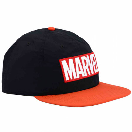 Marvel Comics Classic Embroidered Logo Flat Bill Snapback Hat