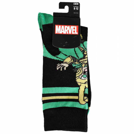 Marvel Studios Loki Series Chibi Character Print Crew Socks