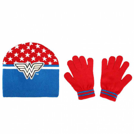 DC Comics Wonder Woman Youth Beanie & Gloves Combo