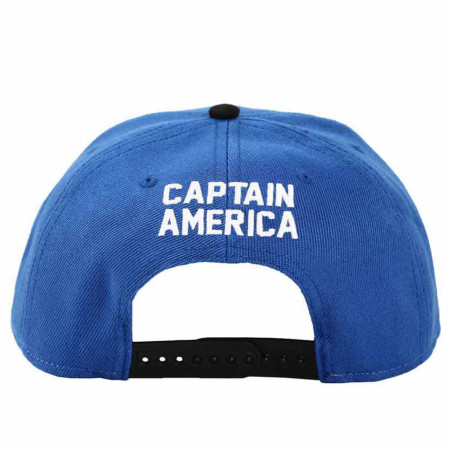 Marvel Captain America Large Logo Embroidered Pre-Curved Snapback Hat