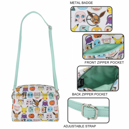 Pokemon Faces Crossbody Bag with Removable Strap