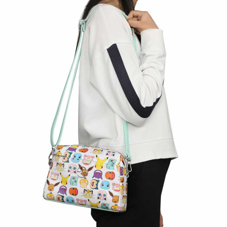 Pokemon Faces Crossbody Bag with Removable Strap