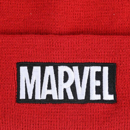 Marvel Bold Logo Embroidered Cuff Beanie