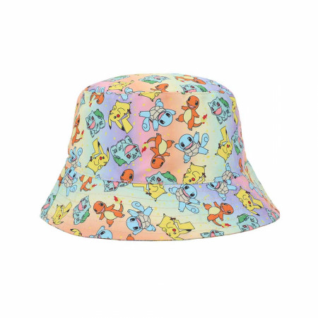 Pokemon Gen 1 Starters All Over Print Youth Bucket Hat