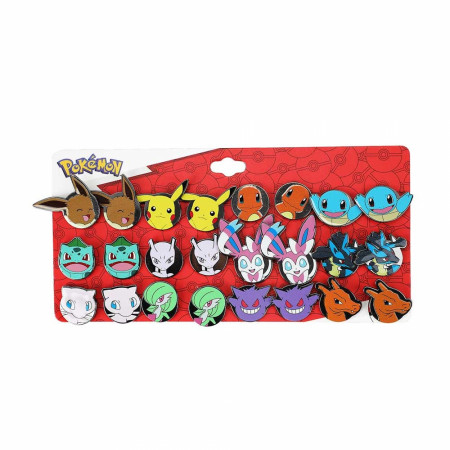 Pokemon Mixed Characters Earrings 12-Pairs Set