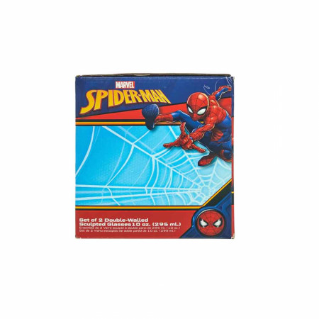 Spider-Man Classic Sculpted Drink Glasses 2-Pack