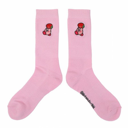 Kirby Strawberry Pink Crew Socks