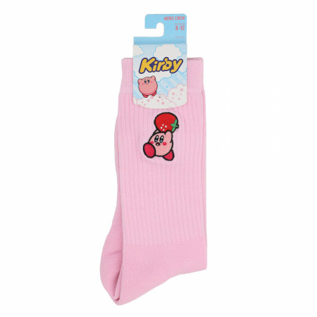 Kirby Strawberry Pink Crew Socks