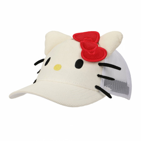 Hello Kitty Corduroy Big Face Snapback Hat