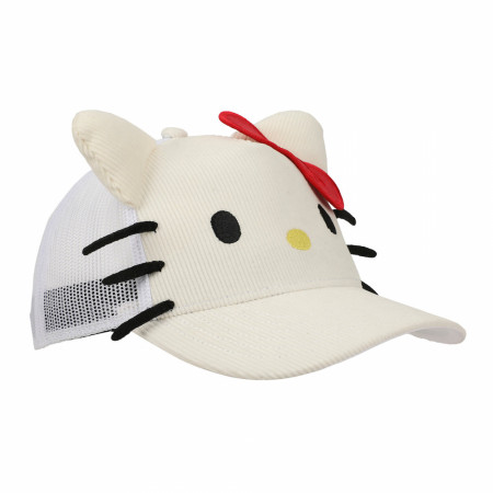 Hello Kitty Corduroy Big Face Snapback Hat