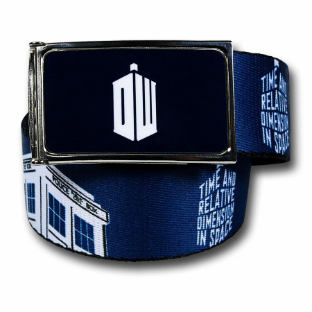 Doctor Who Tardis Spelled-Out Web Belt