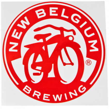 NEW BELGIUM BREWING Sticker BICYCLE LOGO craft beer brewery Fat Tire redorange 