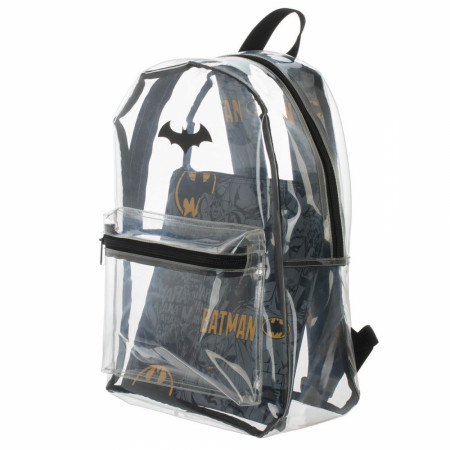 DC Comics Batman Clear with Removable Pouch Backpack