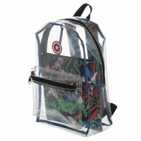 Marvel Captain America Clear with Removable Pouch Backpack