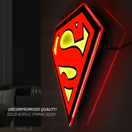 Superman Symbol Illuminated Wall Art