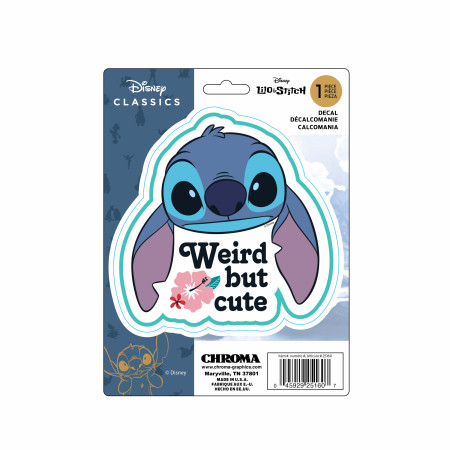 Stitch "Wierd but Cute" Car Window Vinyl Decal