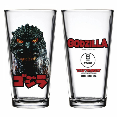 Godzilla Close Up Pint Glass