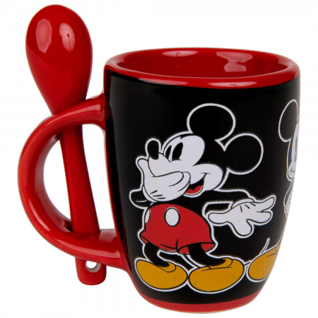 Mickey Mouse 809355 11 oz Disney Shorts Mug with Spoon, Red, 1