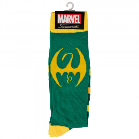 Marvel Iron Fist Dragon Symbol Crew Socks