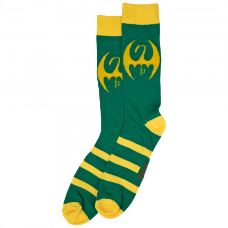 Marvel Iron Fist Dragon Symbol Crew Socks