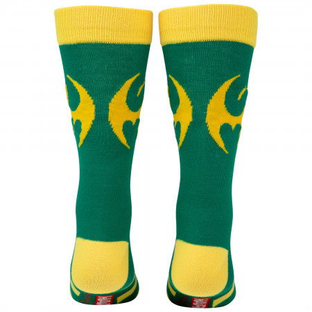 Marvel Iron Fist Dragon Symbol Crew Socks