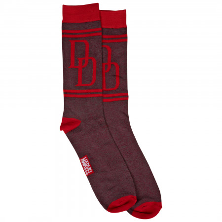 Marvel Daredevil Double D Symbol Crew Socks