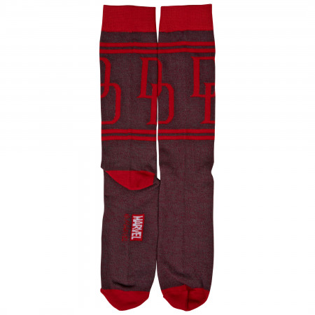Marvel Daredevil Double D Symbol Crew Socks