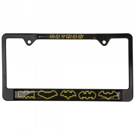 Batman Evolution Black Metal License Plate Frame by Elektroplate