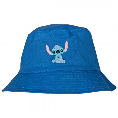 Disney Lilo and Stitch Character and Floral Print Reversible Bucket Hat