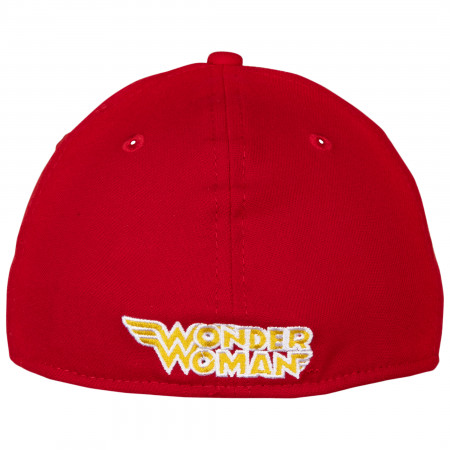 Wonder Woman Classic Symbol Color Block New Era 39Thirty Fitted Hat