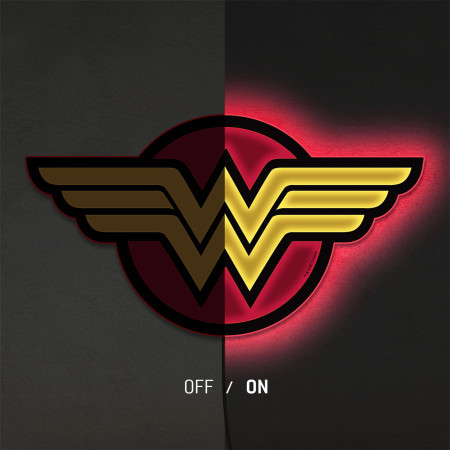 Wonder Woman Symbol Illuminated Wall Art