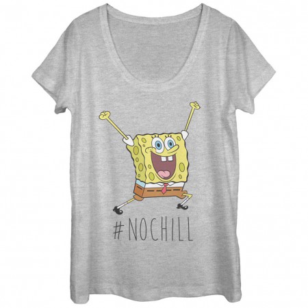 Spongebob Squarepants Nickelodeon No Chill Gray T-Shirt