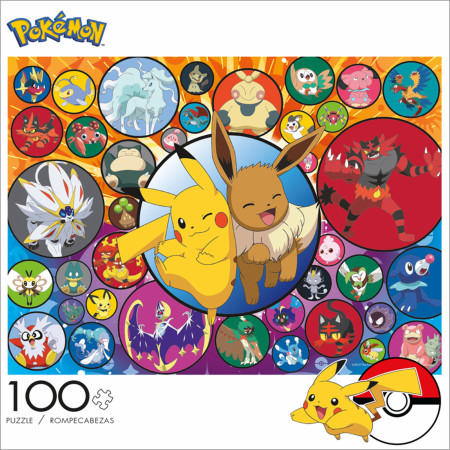 Pokemon Pikachu & Eevee and More 100-pc Buffalo Games Jigsaw Puzzle
