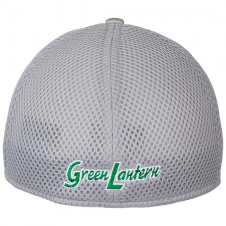 Green Lantern Symbol Grey Shadow Tech New Era 39Thirty Fitted Hat