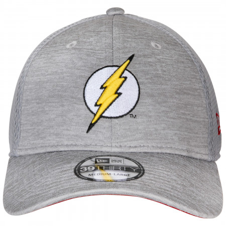 The Flash Symbol Grey Shadow Tech New Era 39Thirty Fitted Hat