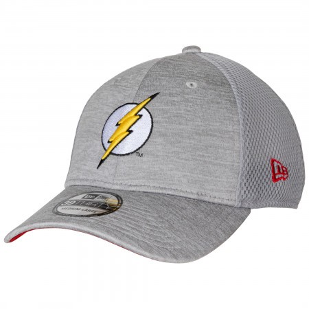The Flash Symbol Grey Shadow Tech New Era 39Thirty Fitted Hat