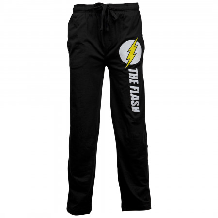 The Flash Symbol and Text Pajama Sleep Pants