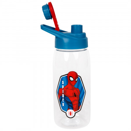 Red & Blue Spider-Man Water Bottle With Sticker Sheet, 32 oz