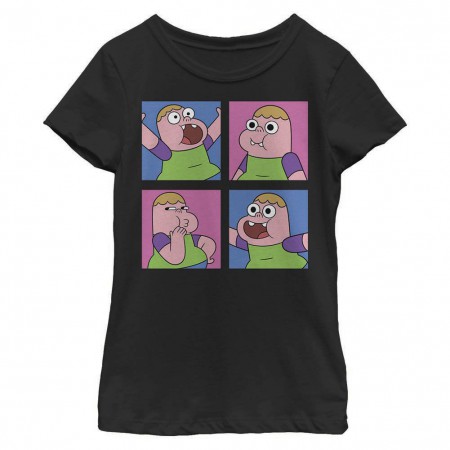 Clarance Boxes Black Youth Girls T-Shirt