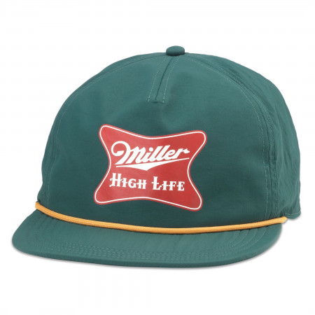 Miller High Life Logo Green Colorway Adjustable Rope Hat