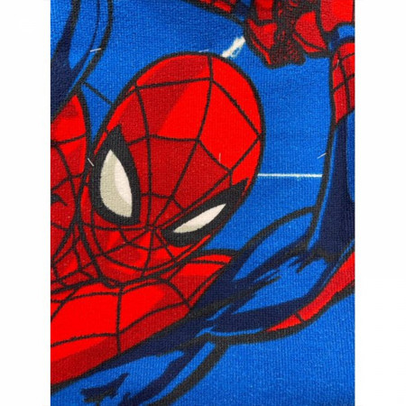 Spider-Man and Miles Morales Swinging 27x54 Beach Towel