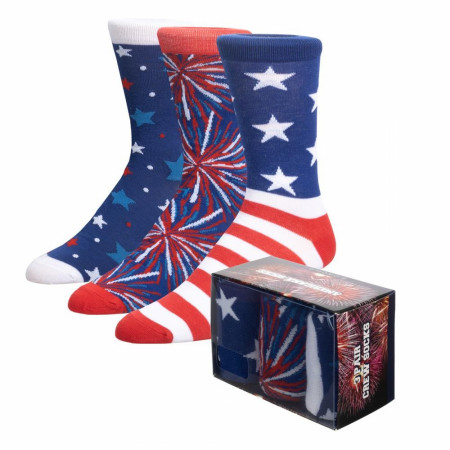 Americana 3-Pair Pack of Crew Socks Box Set