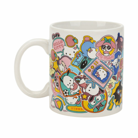 Hello Kitty and Friends Sanrio Sticker Collage 16 oz. Ceramic Mug