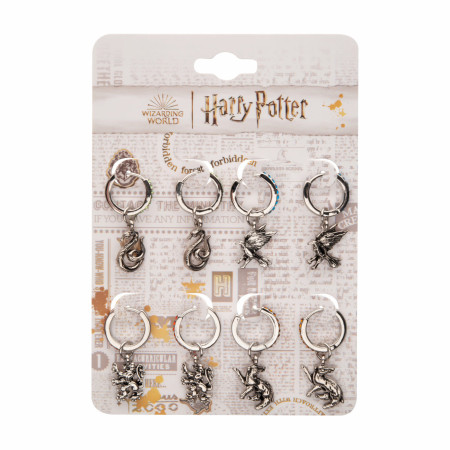 Harry Potter Houses 4-Pair Loop Earrings Set